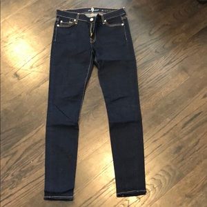 Seven for Mankind dark wash skinny jeans, size 27.